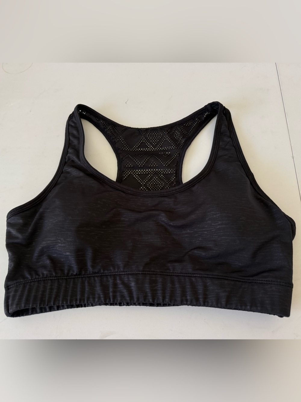 ZYIA Black Lace-Racerback Sports Bra M